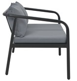 VidaXL Tuinbank tweezits met kussens aluminium grijs