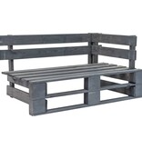 VidaXL Tuinhoekbank pallet hout grijs