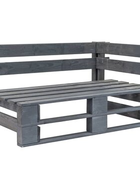 VidaXL Tuinhoekbank pallet hout grijs