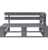 VidaXL Tuinhoekbank pallet hout grijs