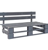 VidaXL Tuinbank pallet hout grijs