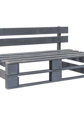 VidaXL Tuinbank pallet hout grijs