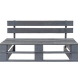 VidaXL Tuinbank pallet hout grijs