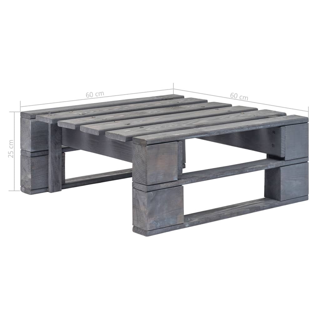 VidaXL Tuinhocker pallet hout grijs