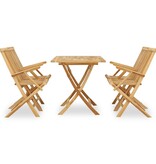 VidaXL 5-delige Tuinset massief teakhout