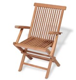 VidaXL 5-delige Tuinset massief teakhout