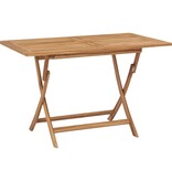 VidaXL Tuintafel inklapbaar 120x70x75 cm massief teakhout