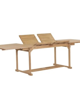 VidaXL Tuintafel verlengbaar 180-280x100x75 cm massief teakhout