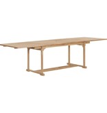 VidaXL Tuintafel verlengbaar 180-280x100x75 cm massief teakhout