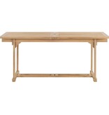 VidaXL Tuintafel verlengbaar 180-280x100x75 cm massief teakhout