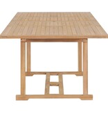 VidaXL Tuintafel verlengbaar 180-280x100x75 cm massief teakhout