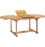 VidaXL Tuintafel verlengbaar 150-200x100x75 cm massief teakhout