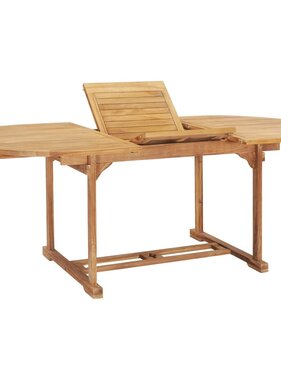 VidaXL Tuintafel verlengbaar 150-200x100x75 cm massief teakhout
