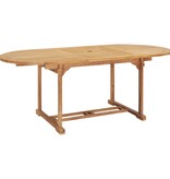 VidaXL Tuintafel verlengbaar 150-200x100x75 cm massief teakhout