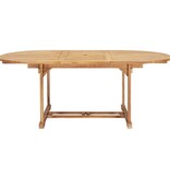 VidaXL Tuintafel verlengbaar 150-200x100x75 cm massief teakhout