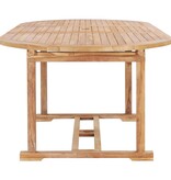 VidaXL Tuintafel verlengbaar 150-200x100x75 cm massief teakhout