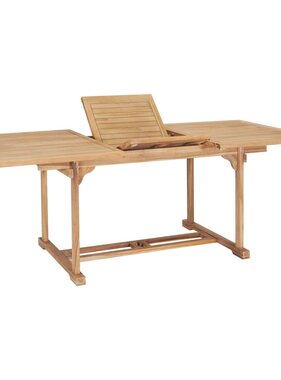 VidaXL Tuintafel verlengbaar 150-200x100x75 cm massief teakhout