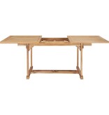 VidaXL Tuintafel verlengbaar 150-200x100x75 cm massief teakhout