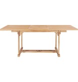 VidaXL Tuintafel verlengbaar 150-200x100x75 cm massief teakhout