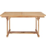 VidaXL Tuintafel verlengbaar 150-200x100x75 cm massief teakhout