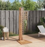 VidaXL Buitendouche 70x75x204 cm massief teakhout
