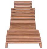 VidaXL Ligbed inklapbaar massief teakhout