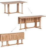 VidaXL 7-delige Tuinset inklapbaar massief teakhout