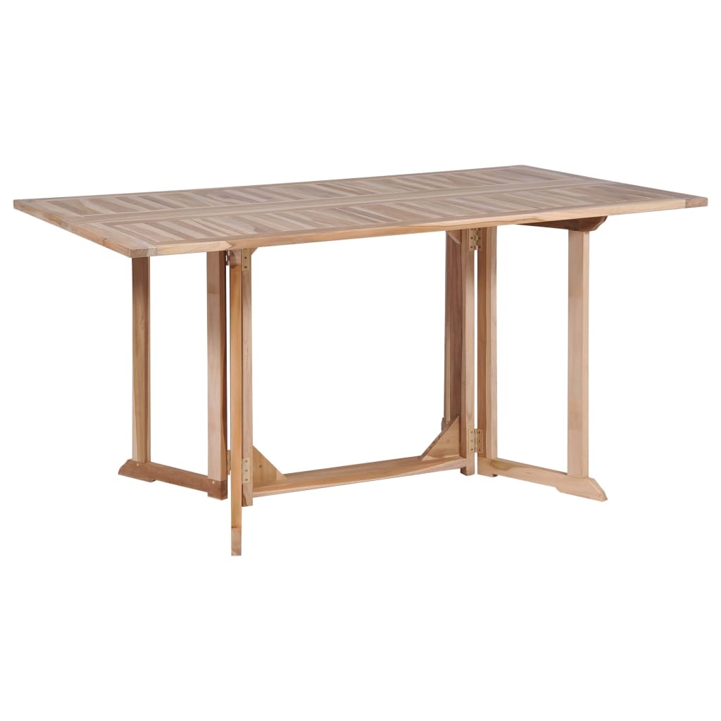 VidaXL 7-delige Tuinset inklapbaar massief teakhout