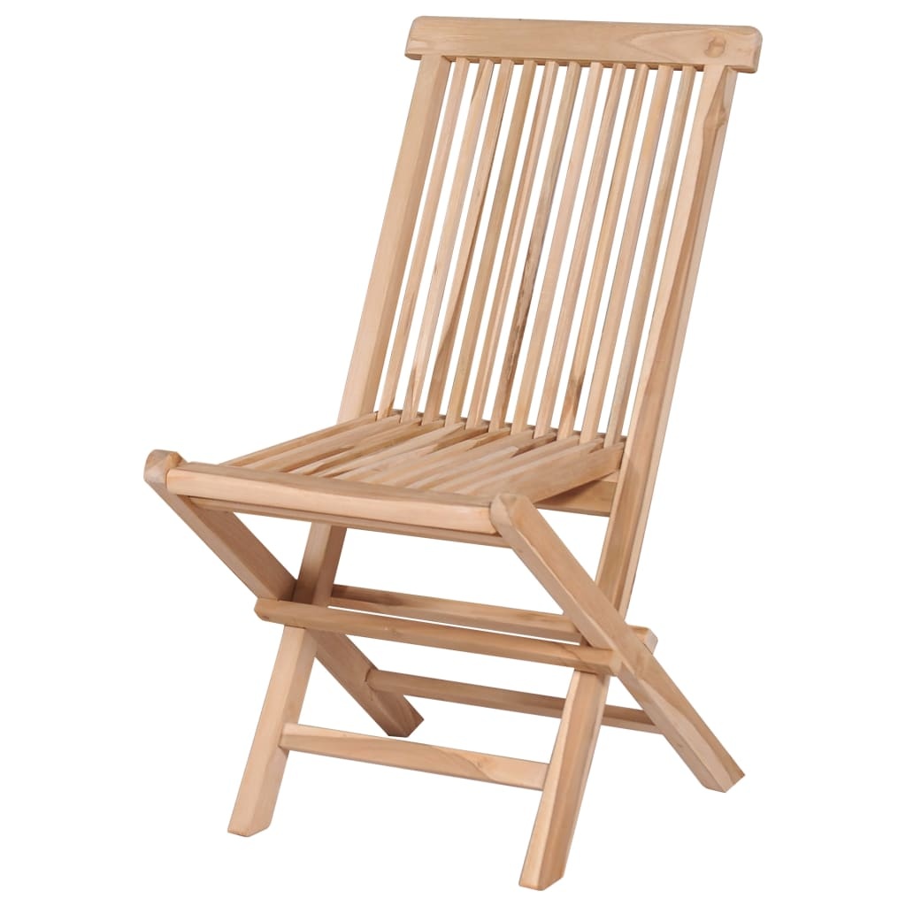 VidaXL 7-delige Tuinset inklapbaar massief teakhout