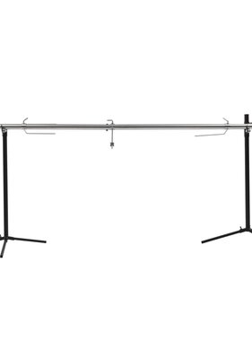 VidaXL Automatische barbecue met motor 207x45x81 cm roestvrij staal