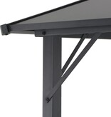 VidaXL Prieel met dak 4x3x2,6 m aluminium zwart