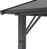 VidaXL Prieel met dak 3x3 m aluminium antracietkleurig