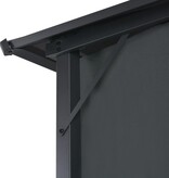 VidaXL Prieel met gordijn 3x3 m aluminium zwart