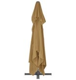 VidaXL Zweefparasol met aluminium paal 400x300 cm taupe