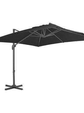 VidaXL Zweefparasol met aluminium paal 300x300 cm antracietkleurig