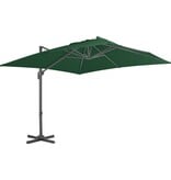 VidaXL Zweefparasol met aluminium paal 400x300 cm groen