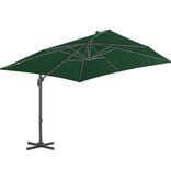VidaXL Zweefparasol met aluminium paal 400x300 cm groen