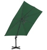 VidaXL Zweefparasol met aluminium paal 400x300 cm groen