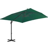 VidaXL Zweefparasol met aluminium paal 300x300 cm groen