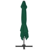 VidaXL Zweefparasol met aluminium paal 300x300 cm groen