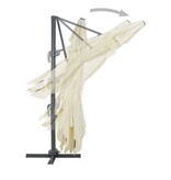 VidaXL Zweefparasol met aluminium paal 400x300 cm zandkleurig