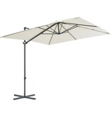 VidaXL Zweefparasol met stalen paal 250x250 cm zandkleurig