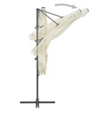 VidaXL Zweefparasol met stalen paal 250x250 cm zandkleurig