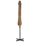 VidaXL Zweefparasol met aluminium paal 300 cm taupe
