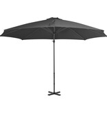 VidaXL Zweefparasol met aluminium paal 300 cm antracietkleurig