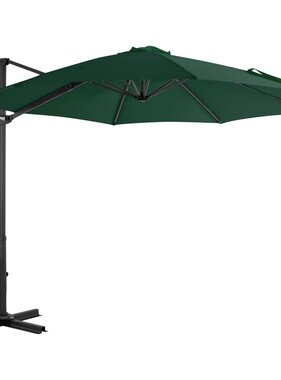 VidaXL Zweefparasol met aluminium paal 300 cm groen