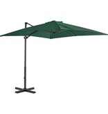 VidaXL Zweefparasol met aluminium paal 250x250 cm groen