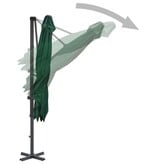 VidaXL Zweefparasol met aluminium paal 250x250 cm groen