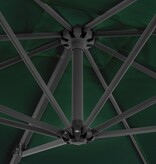 VidaXL Zweefparasol met aluminium paal 250x250 cm groen