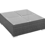 VidaXL 7-delige Loungeset met kussens poly rattan zwart